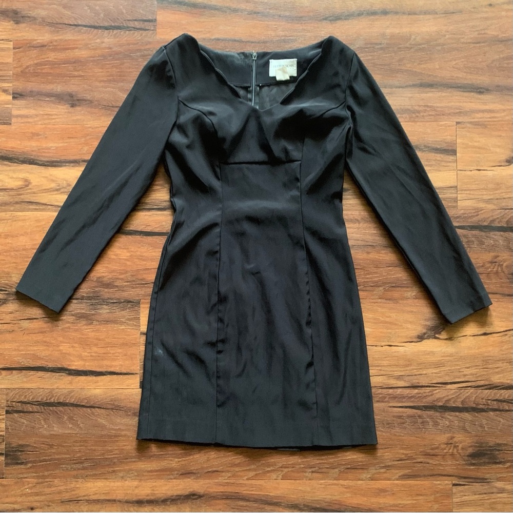 Hugo Buscari women’s size 8 long sleeve black dress